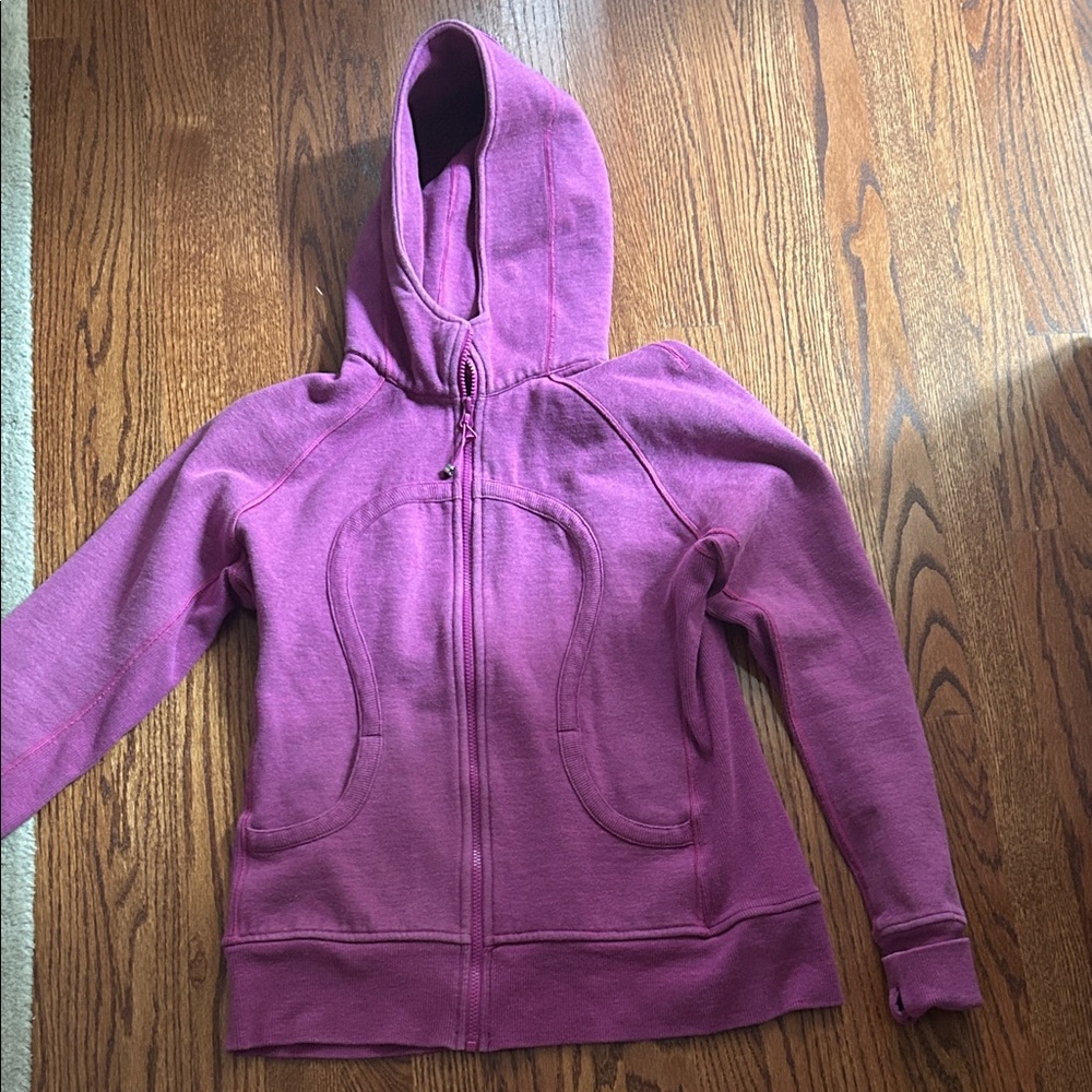 lululemon Purple Hooded Zip-Up Sweatshirt